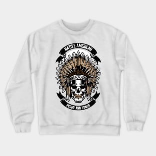 Native American Skull Crewneck Sweatshirt